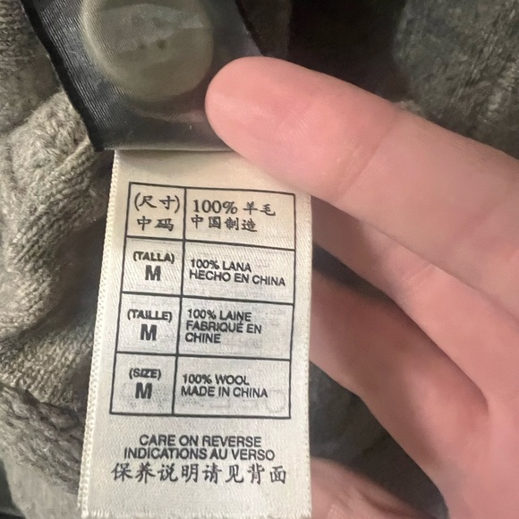 Max Studio 100% Wool Taupe Cardigan Sweater - Picture 6 of 6